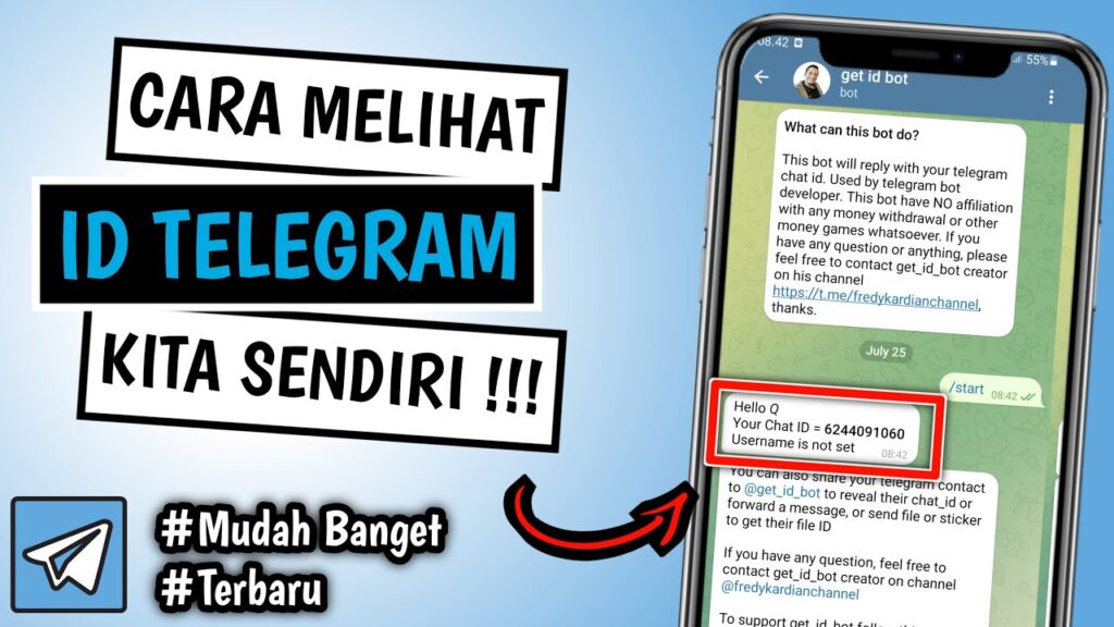 Cara Mudah melihat id telegram sendiri